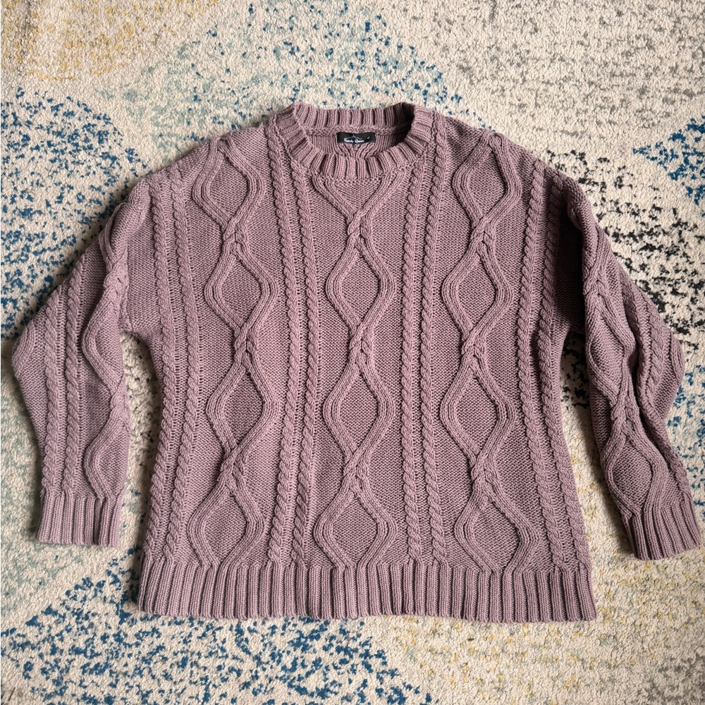 Lavender Cable Knit Sweater